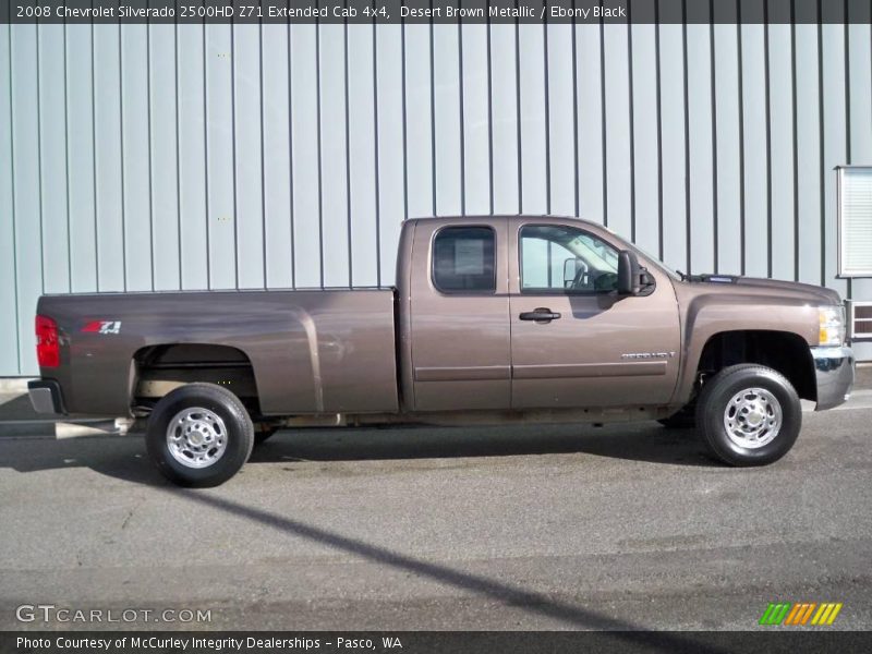 Desert Brown Metallic / Ebony Black 2008 Chevrolet Silverado 2500HD Z71 Extended Cab 4x4