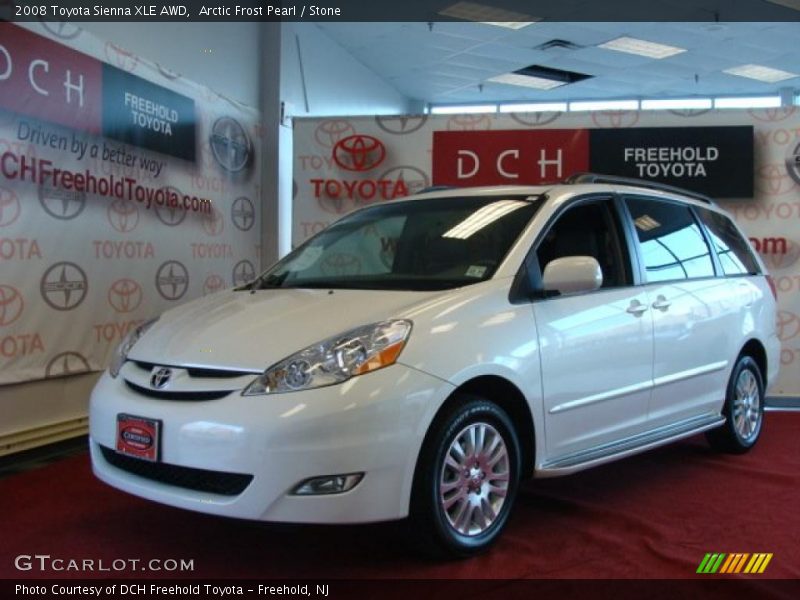 Arctic Frost Pearl / Stone 2008 Toyota Sienna XLE AWD
