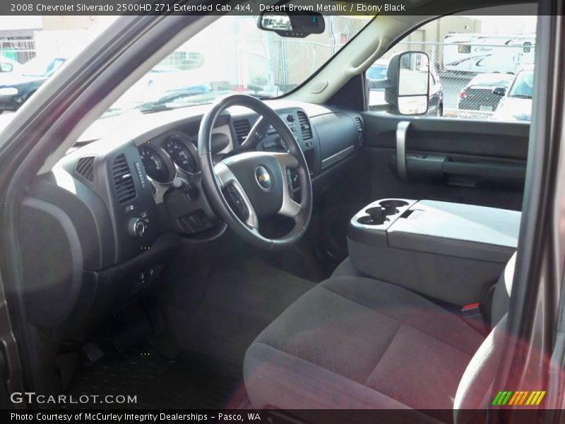 Desert Brown Metallic / Ebony Black 2008 Chevrolet Silverado 2500HD Z71 Extended Cab 4x4