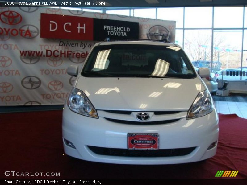Arctic Frost Pearl / Stone 2008 Toyota Sienna XLE AWD