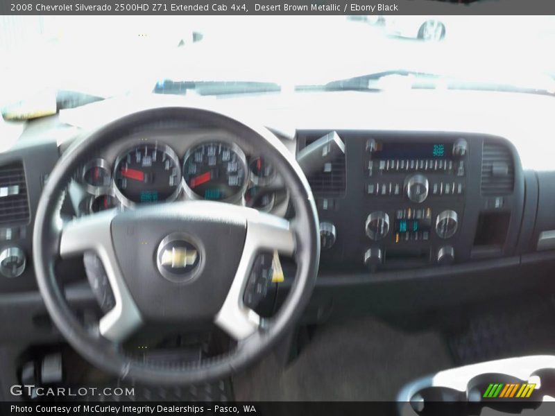 Desert Brown Metallic / Ebony Black 2008 Chevrolet Silverado 2500HD Z71 Extended Cab 4x4