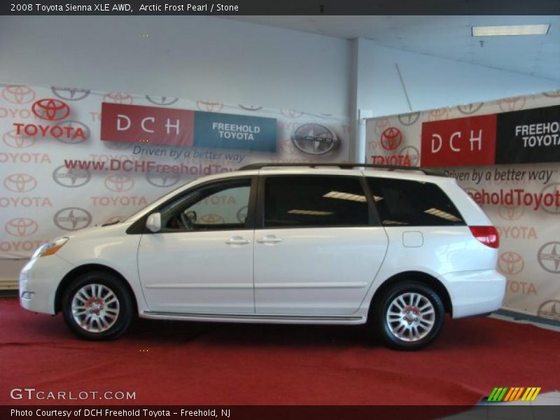 Arctic Frost Pearl / Stone 2008 Toyota Sienna XLE AWD