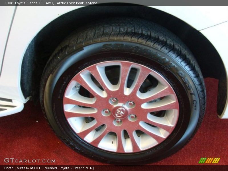 Arctic Frost Pearl / Stone 2008 Toyota Sienna XLE AWD