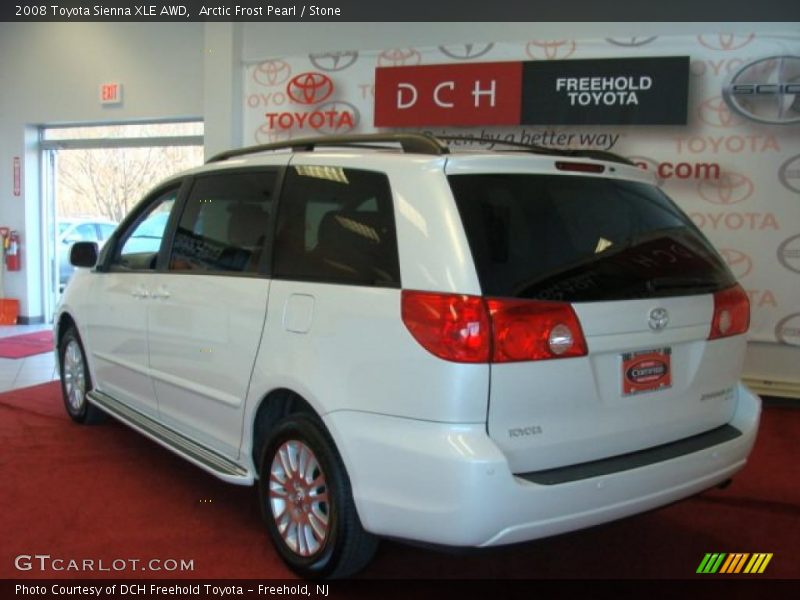 Arctic Frost Pearl / Stone 2008 Toyota Sienna XLE AWD