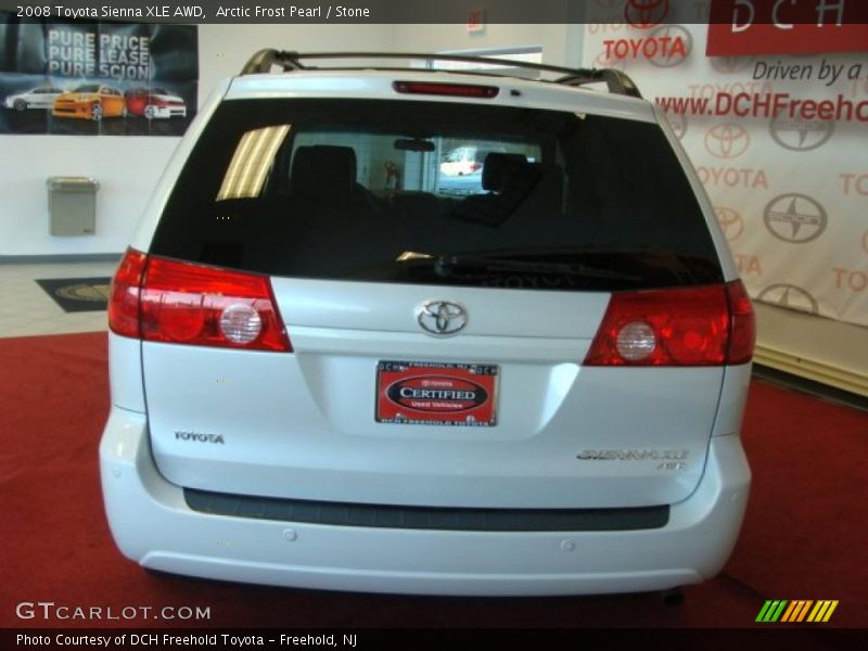 Arctic Frost Pearl / Stone 2008 Toyota Sienna XLE AWD
