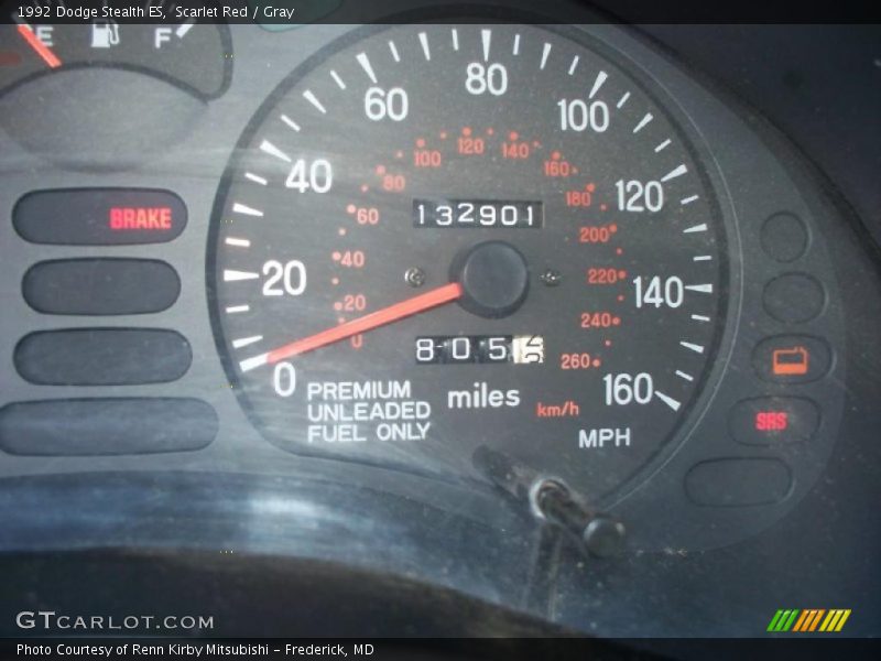 Scarlet Red / Gray 1992 Dodge Stealth ES