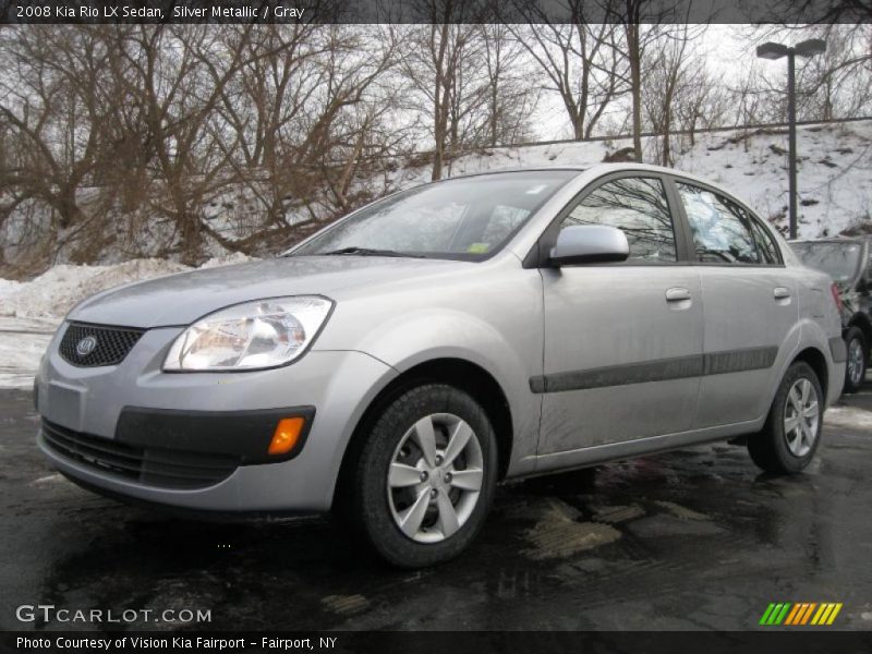 Silver Metallic / Gray 2008 Kia Rio LX Sedan