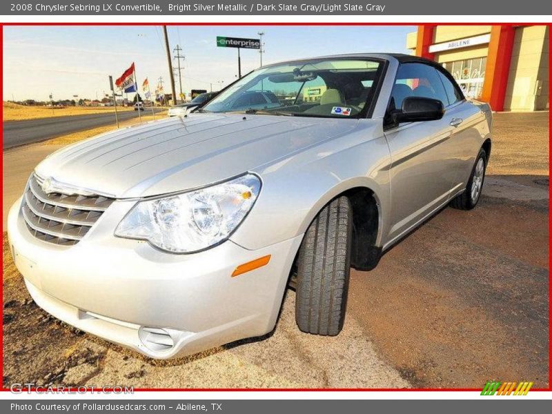 Bright Silver Metallic / Dark Slate Gray/Light Slate Gray 2008 Chrysler Sebring LX Convertible