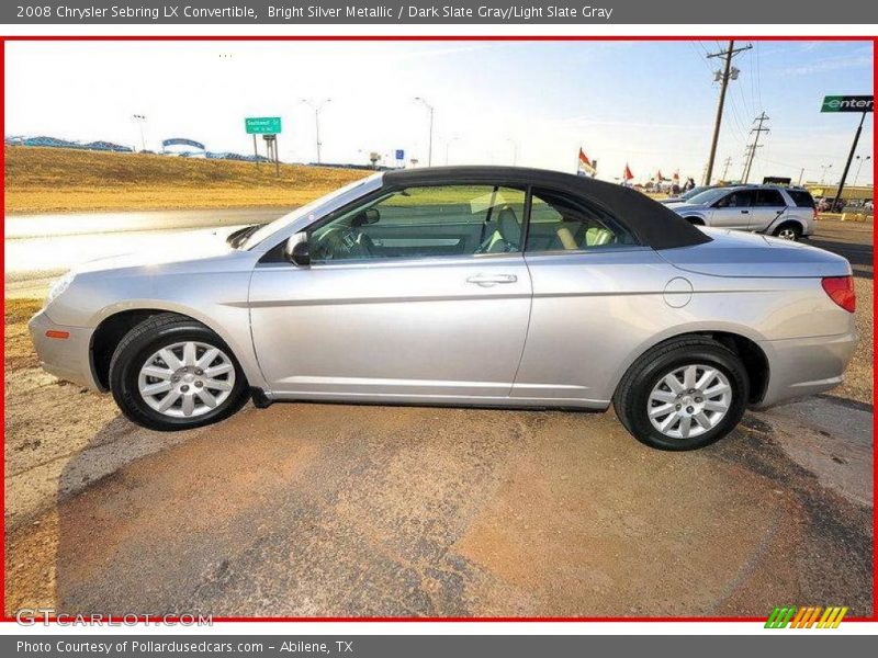 Bright Silver Metallic / Dark Slate Gray/Light Slate Gray 2008 Chrysler Sebring LX Convertible