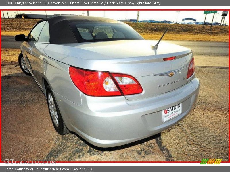 Bright Silver Metallic / Dark Slate Gray/Light Slate Gray 2008 Chrysler Sebring LX Convertible