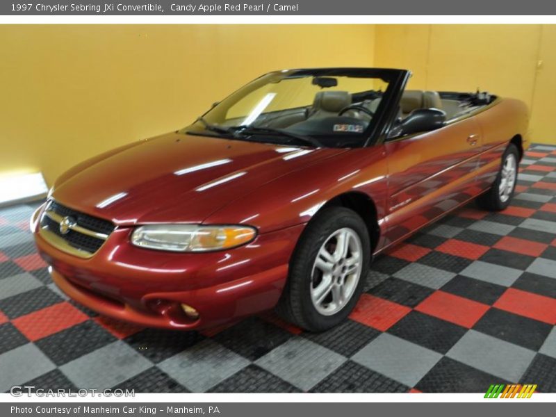 Candy Apple Red Pearl / Camel 1997 Chrysler Sebring JXi Convertible