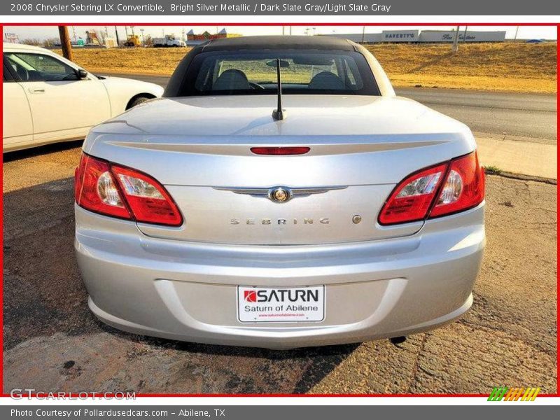 Bright Silver Metallic / Dark Slate Gray/Light Slate Gray 2008 Chrysler Sebring LX Convertible
