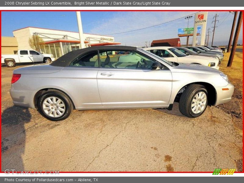 Bright Silver Metallic / Dark Slate Gray/Light Slate Gray 2008 Chrysler Sebring LX Convertible