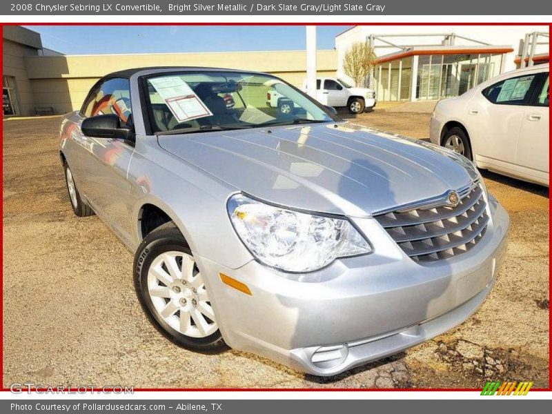 Bright Silver Metallic / Dark Slate Gray/Light Slate Gray 2008 Chrysler Sebring LX Convertible