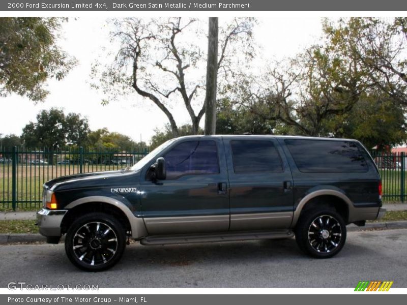 Dark Green Satin Metallic / Medium Parchment 2000 Ford Excursion Limited 4x4