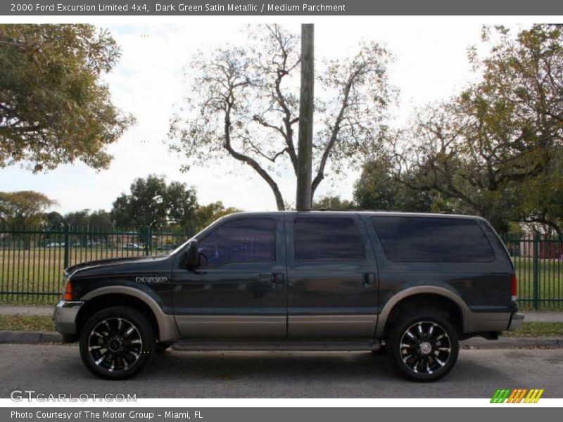 Dark Green Satin Metallic / Medium Parchment 2000 Ford Excursion Limited 4x4