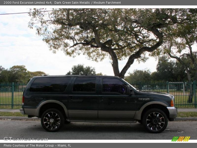 Dark Green Satin Metallic / Medium Parchment 2000 Ford Excursion Limited 4x4