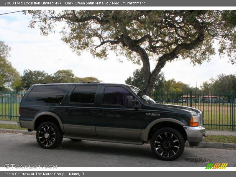 Dark Green Satin Metallic / Medium Parchment 2000 Ford Excursion Limited 4x4