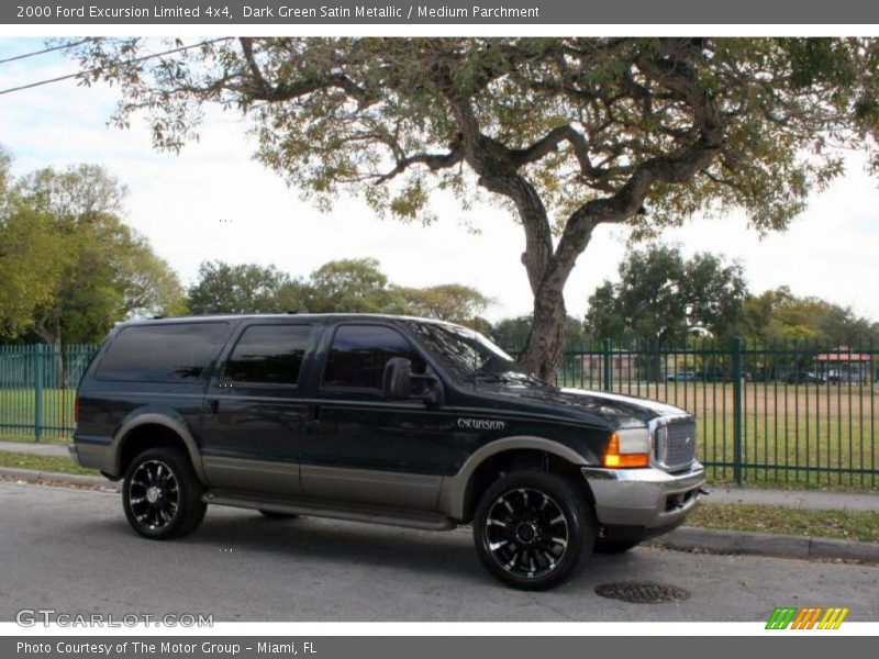 Dark Green Satin Metallic / Medium Parchment 2000 Ford Excursion Limited 4x4