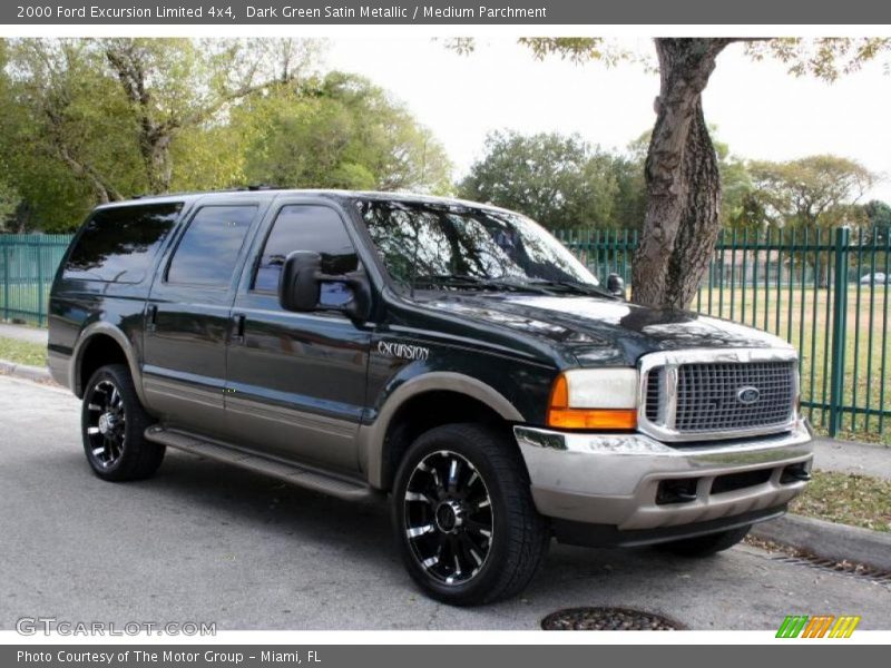 Dark Green Satin Metallic / Medium Parchment 2000 Ford Excursion Limited 4x4