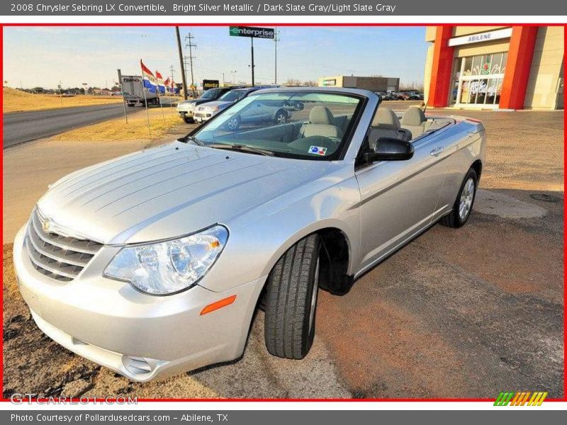 Bright Silver Metallic / Dark Slate Gray/Light Slate Gray 2008 Chrysler Sebring LX Convertible