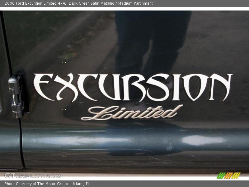 Dark Green Satin Metallic / Medium Parchment 2000 Ford Excursion Limited 4x4