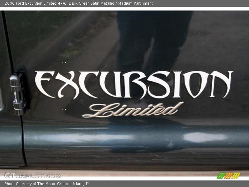 Dark Green Satin Metallic / Medium Parchment 2000 Ford Excursion Limited 4x4