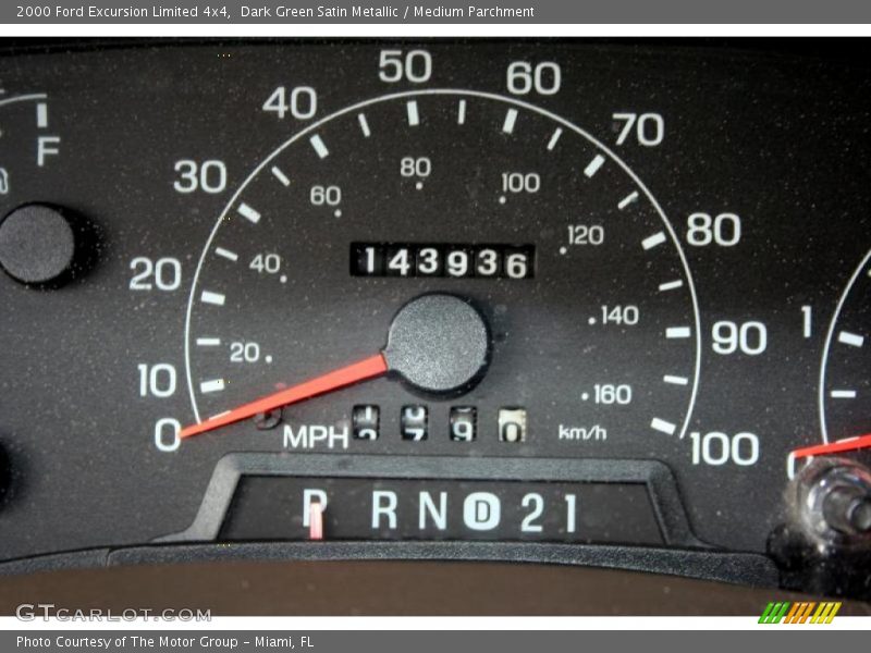 Dark Green Satin Metallic / Medium Parchment 2000 Ford Excursion Limited 4x4