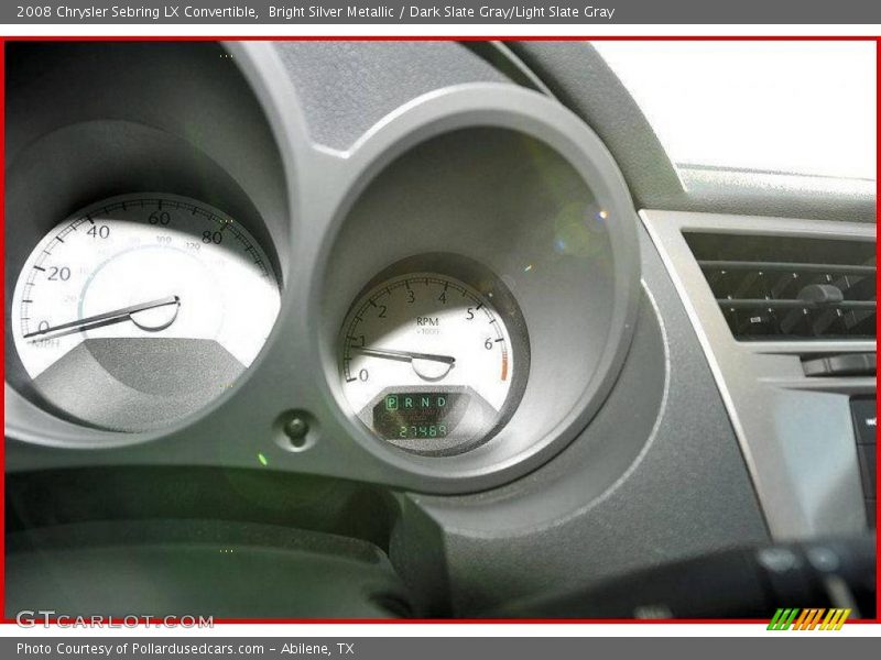 Bright Silver Metallic / Dark Slate Gray/Light Slate Gray 2008 Chrysler Sebring LX Convertible