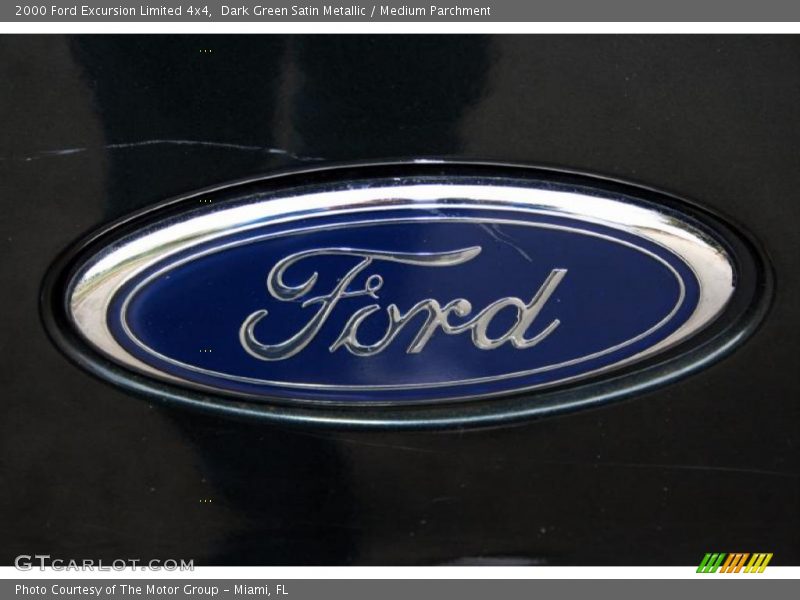 Dark Green Satin Metallic / Medium Parchment 2000 Ford Excursion Limited 4x4