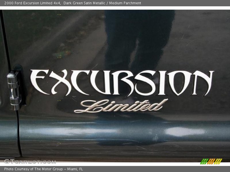 Dark Green Satin Metallic / Medium Parchment 2000 Ford Excursion Limited 4x4