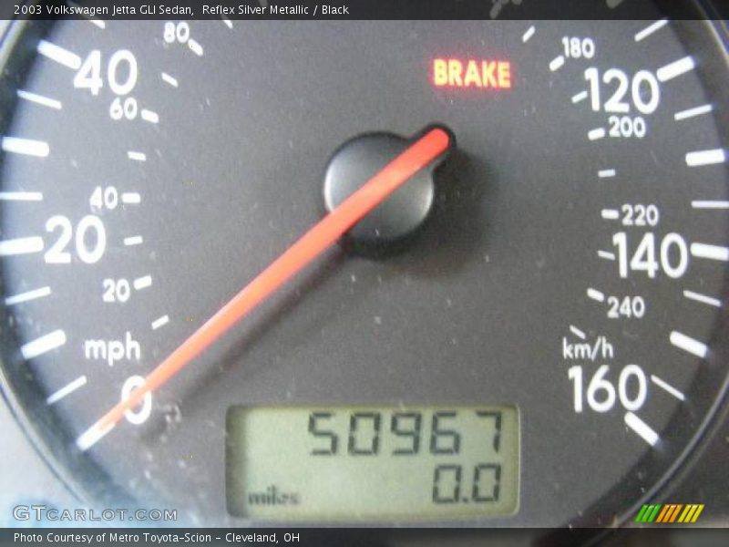 Reflex Silver Metallic / Black 2003 Volkswagen Jetta GLI Sedan