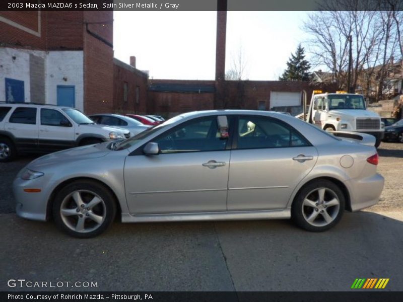 Satin Silver Metallic / Gray 2003 Mazda MAZDA6 s Sedan