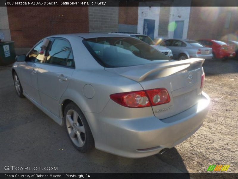 Satin Silver Metallic / Gray 2003 Mazda MAZDA6 s Sedan