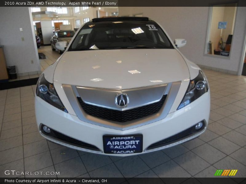 Aspen White Pearl / Ebony 2010 Acura ZDX AWD Technology