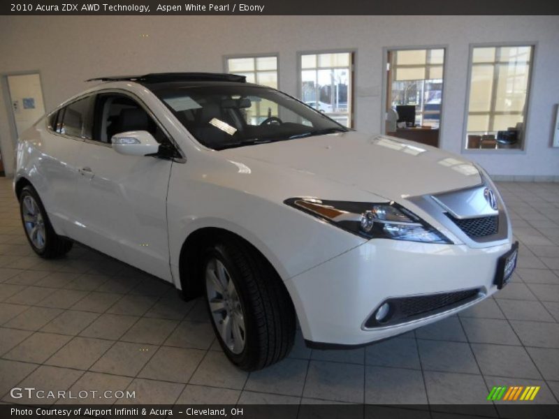 Aspen White Pearl / Ebony 2010 Acura ZDX AWD Technology