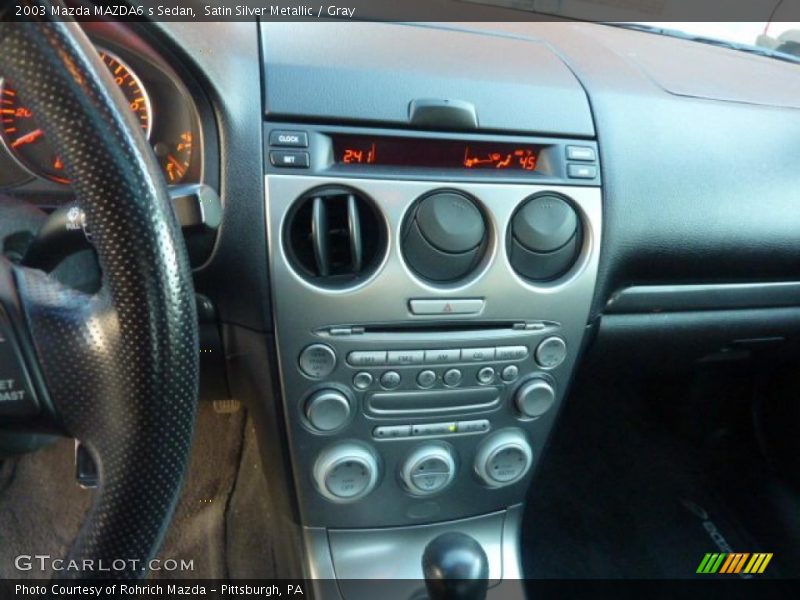 Satin Silver Metallic / Gray 2003 Mazda MAZDA6 s Sedan
