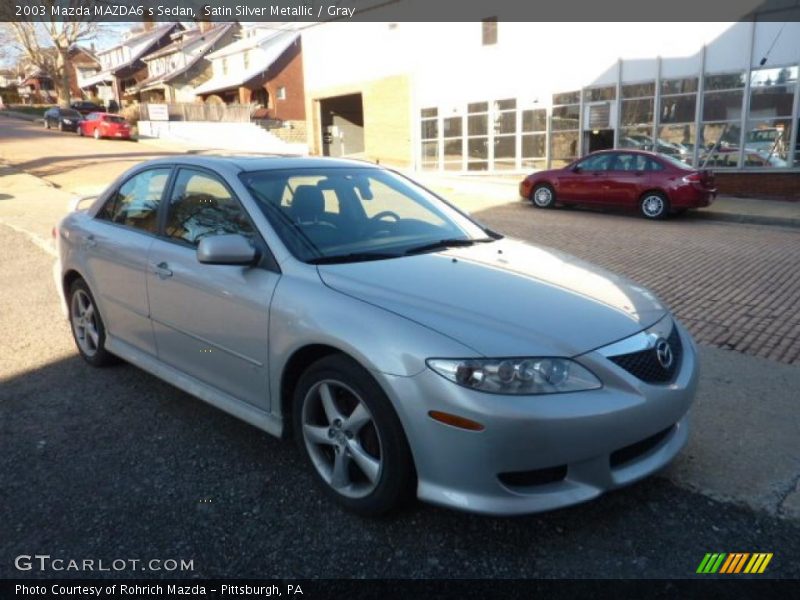 Satin Silver Metallic / Gray 2003 Mazda MAZDA6 s Sedan