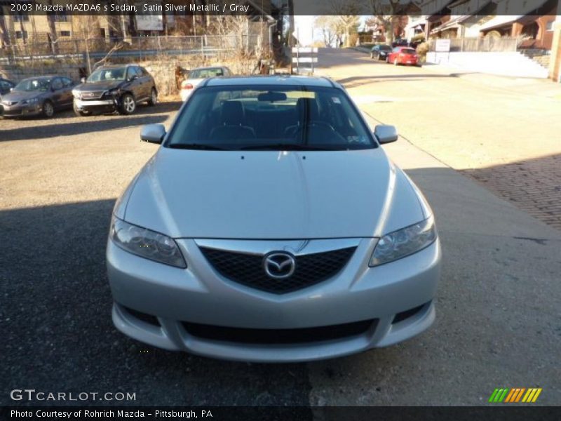 Satin Silver Metallic / Gray 2003 Mazda MAZDA6 s Sedan