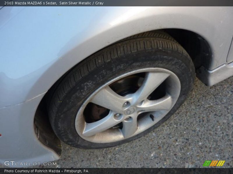Satin Silver Metallic / Gray 2003 Mazda MAZDA6 s Sedan
