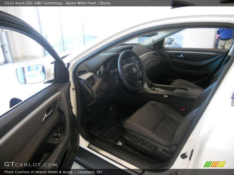 Aspen White Pearl / Ebony 2010 Acura ZDX AWD Technology