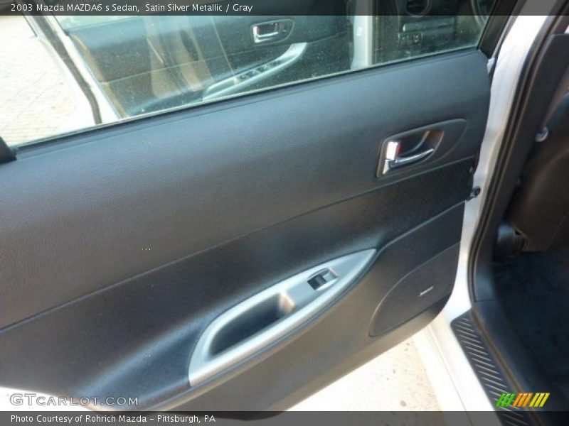 Satin Silver Metallic / Gray 2003 Mazda MAZDA6 s Sedan