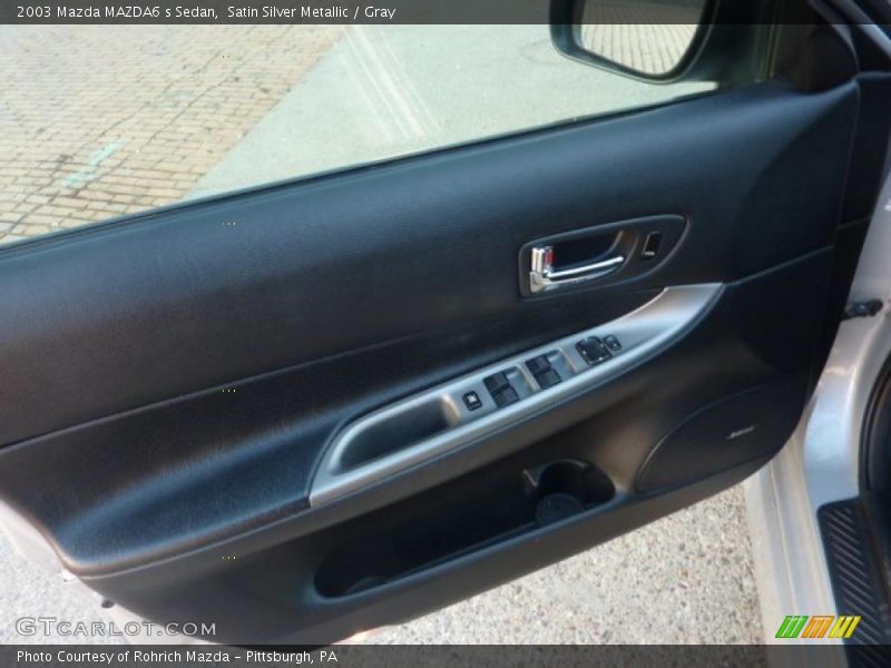 Satin Silver Metallic / Gray 2003 Mazda MAZDA6 s Sedan