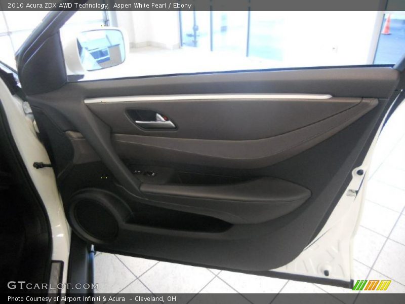 Aspen White Pearl / Ebony 2010 Acura ZDX AWD Technology