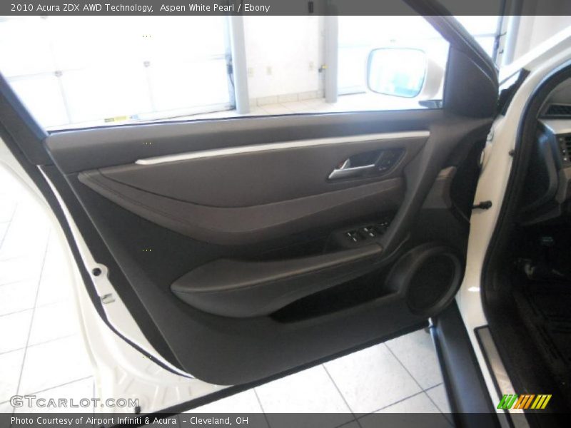 Aspen White Pearl / Ebony 2010 Acura ZDX AWD Technology