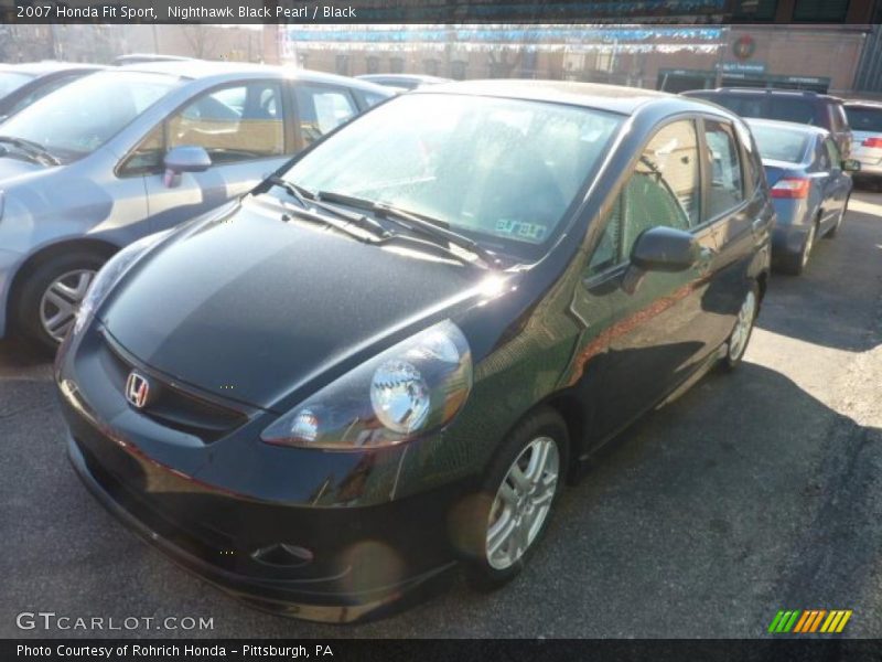 Nighthawk Black Pearl / Black 2007 Honda Fit Sport