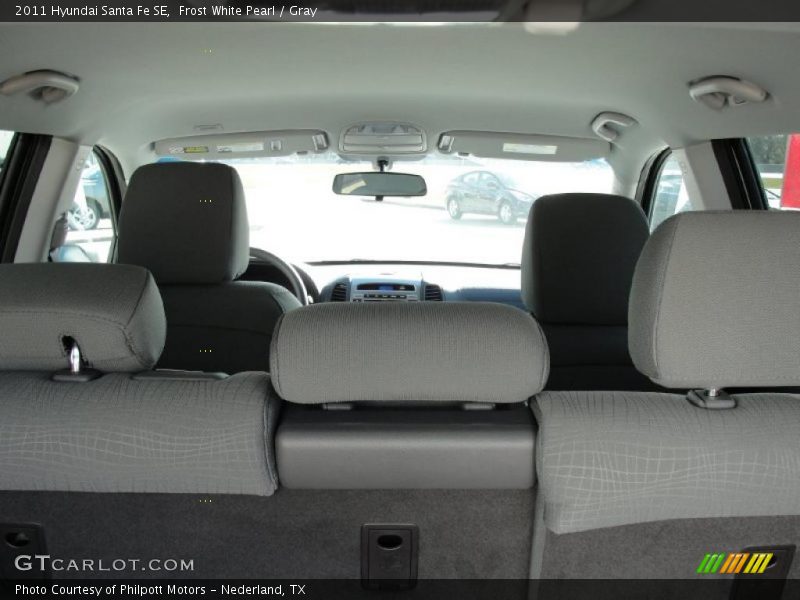 Frost White Pearl / Gray 2011 Hyundai Santa Fe SE