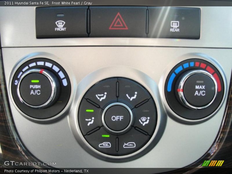 Frost White Pearl / Gray 2011 Hyundai Santa Fe SE