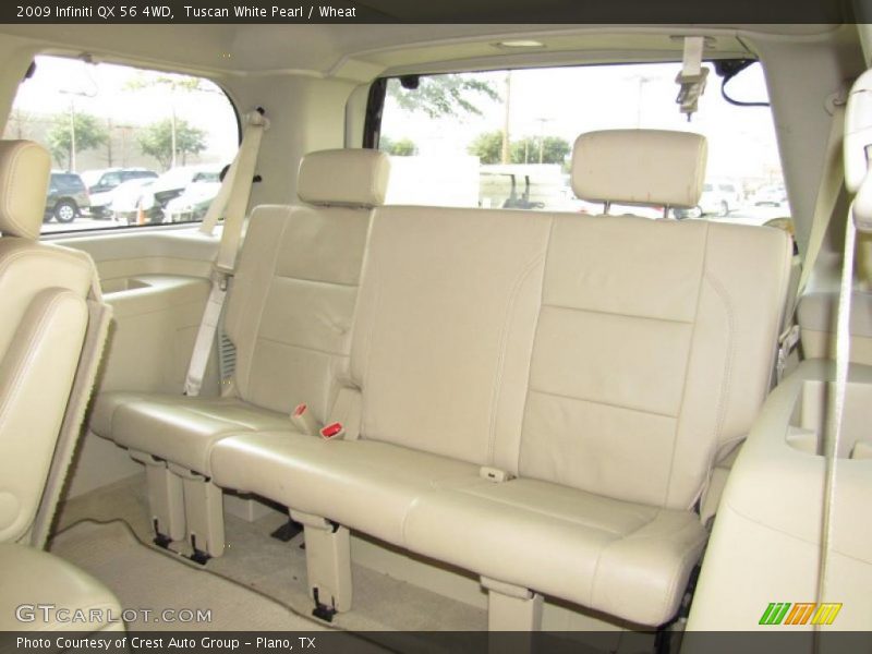 Tuscan White Pearl / Wheat 2009 Infiniti QX 56 4WD