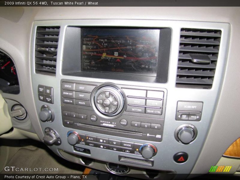 Tuscan White Pearl / Wheat 2009 Infiniti QX 56 4WD